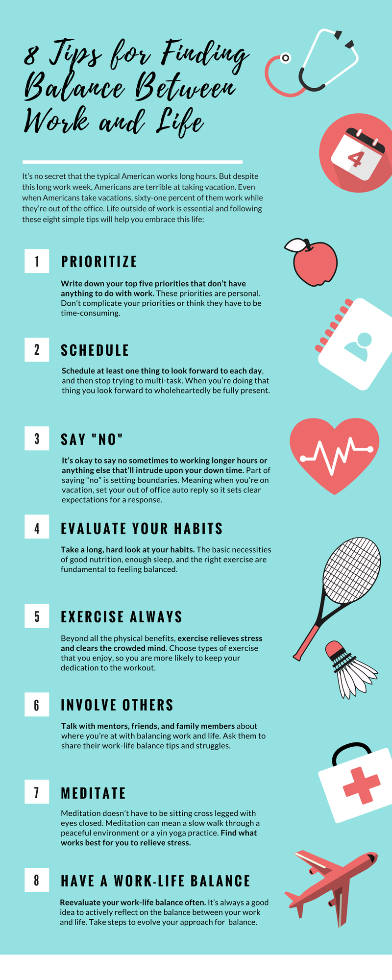 Infographic 8 Tips For Finding Balance Between Work And Life 